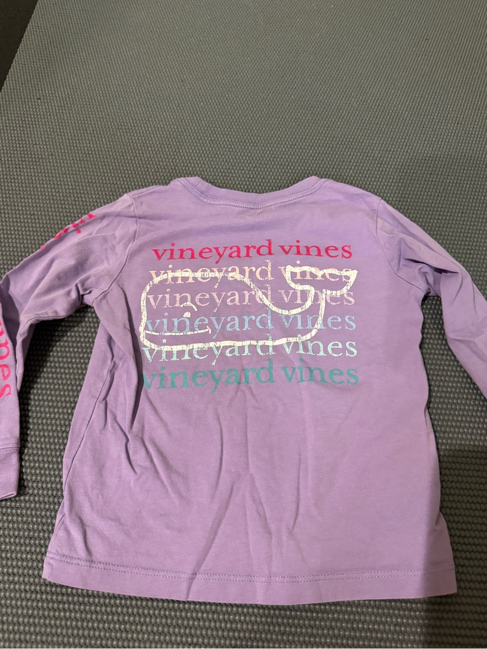 Vineyard Vines Kids' Lavender Long-Sleeve Logo Tee